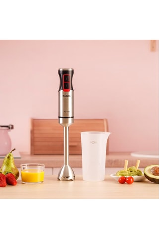 Frullatore a immersione in acciaio inossidabile - 1200 W - Nero, rosso e argentato