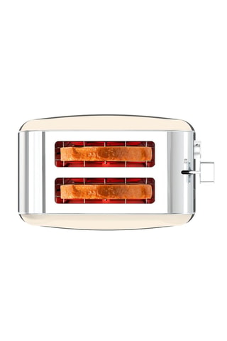 Tostapane in acciaio inossidabile - 950 W - 2 scomparti - Bianco
