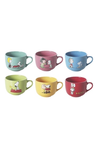 6 tazas de cerámica Snoopy - 40 cl