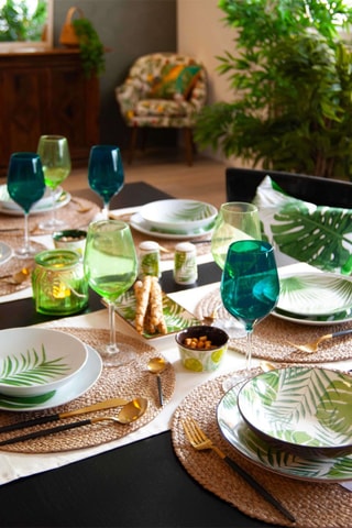 Vajilla de porcelana Foliage  -  18 piezas