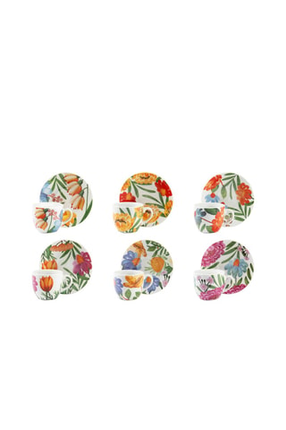Juego de café de porcelana Blooming - 6 personas