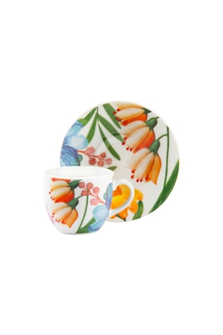 Juego de café de porcelana Blooming - 6 personas