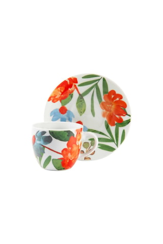 Juego de café de porcelana Blooming - 6 personas