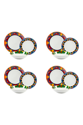 Vajilla de porcelana Cancun - 12 piezas