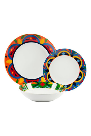 Vajilla de porcelana Cancun - 12 piezas