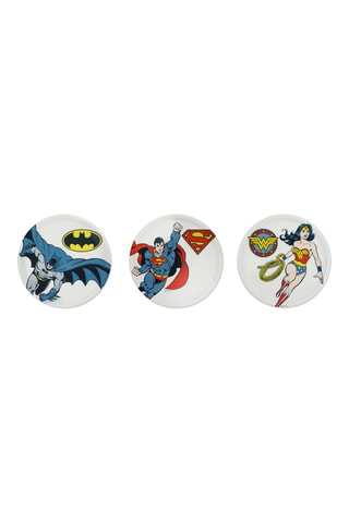 6 platos de porcelana para pizza La Liga de la Justicia DC Comics - 31 cm
