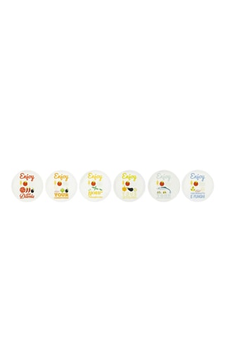 6 platos de porcelana para pizza Enjoyable - 31 cm