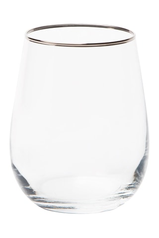 6 vasos de vidrio soplado Platinum - 47 cl