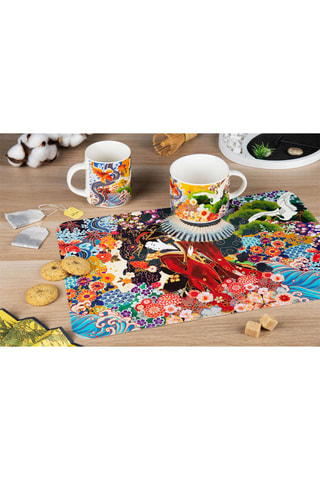6 manteles individuales Kimono - 43 x 28,5 cm - Multicolor