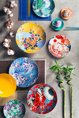 Vajilla de porcelana Kimono - 18 piezas