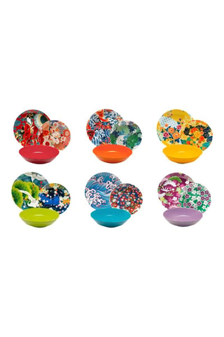 Vajilla de porcelana Kimono - 18 piezas