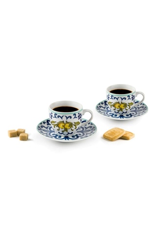 6 tazas de café de porcelana Amalfi - 9 cl