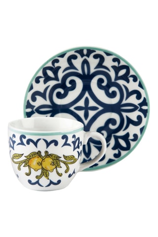 6 tazas de café de porcelana Amalfi - 9 cl