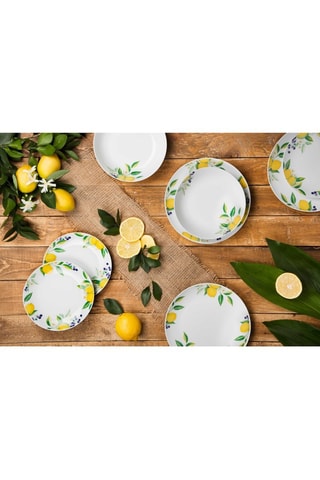 Vajilla de porcelana Lemon -  18 piezas