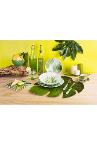 6 manteles individuales Tropical - Verde - Verde