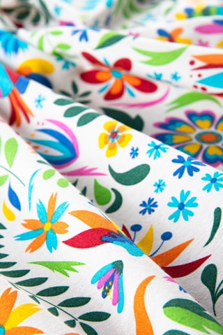 Camino de mesa - Blanco y azul - 45 x 140 cm - Multicolor