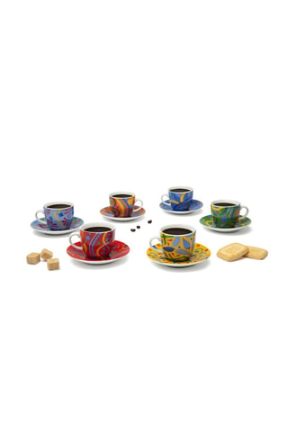 Juego de café de porcelana Puebla - 6 personas