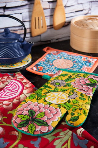 Paño de cocina La Via Della Seta - Multicolor