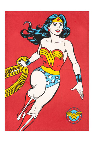 Paño de cocina Wonder Woman La Liga de la Justicia DC Comics - Negro, rojo y amarillo