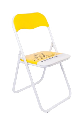 Silla plegable Woodstock Peanuts - Blanco y amarillo