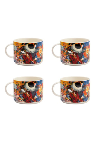 4 tazas de porcelana Bone China 50 cl