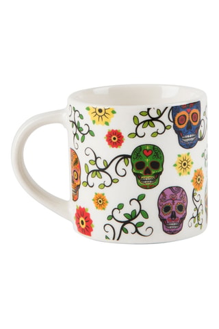 4 tazas de café de porcelana Bone China Calavera 10 cl