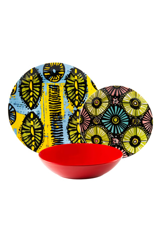 Vajilla de porcelana Afrika Chic - 18 piezas