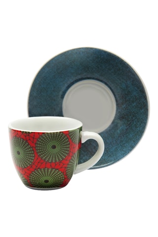 Juego de café de porcelana Afrika Chic - 6 personas