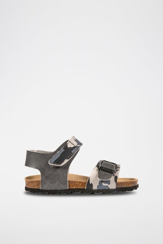 Sandali Rosso - Nero, beige e grigio