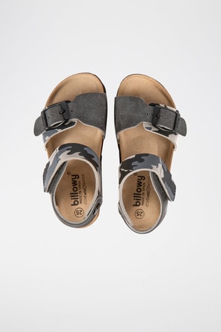 Sandali Rosso - Nero, beige e grigio