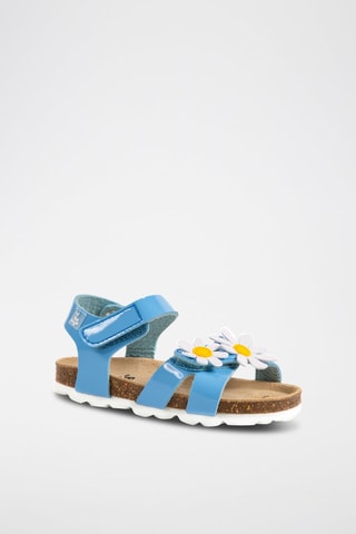 Sandali in vernice - Bianco, blu e giallo