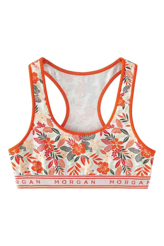 Brassière Ines - Orange et blanc
