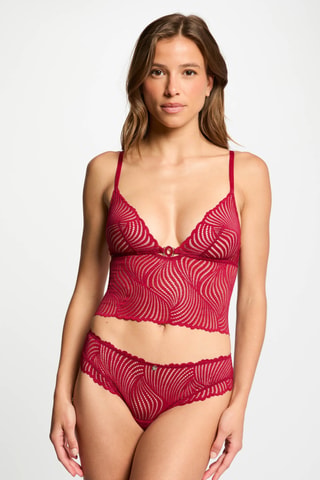 Top en dentelle Glory - Bordeaux