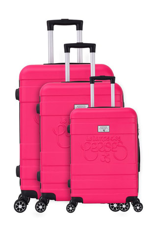 Juego de 3 maletas Lyra (S/M/L) - 55/65/75 cm  - Rosa