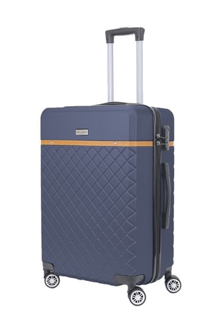 Maleta grande Odeon (L) - 75 cm  - Negro, azul, marrón y plateado
