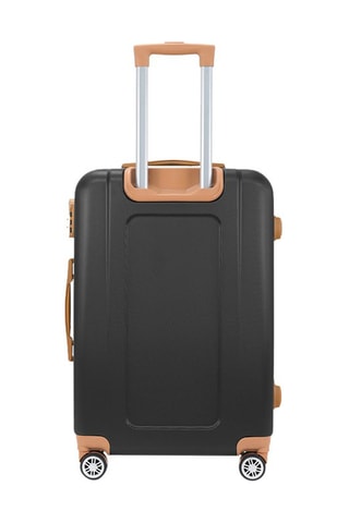 Juego de 3 maletas Trocadero (S/M/L) - 55/65/75 cm  - Negro, marrón y plateado