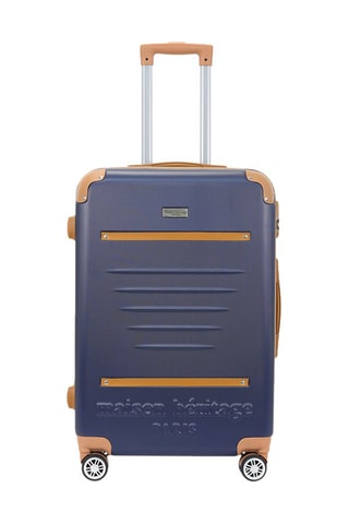 Juego de 3 maletas Trocadero (S/M/L) - 55/65/75 cm  - Azul, marrón y plateado