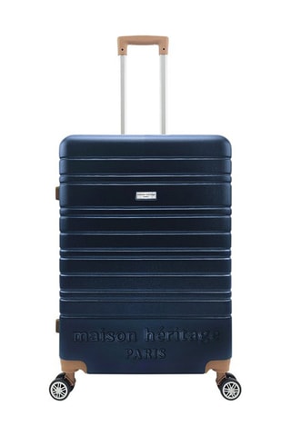 Juego de 3 maletas Madeleine (S/M/L)  - 50/60/70 cm - Azul y marrón