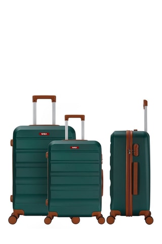 Juego de 3 maletas Falcon (S/M/L) - 55/65/75 cm - Verde