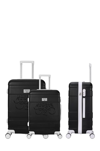 Juego de 3 maletas Castellane (S/M/L) - 55/65/75 cm - Negro