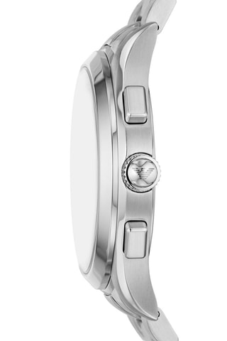 Montre à quartz en acier  - Chronographe - Argenté