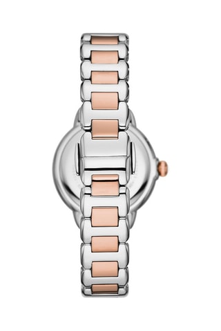 Montre à quartz en acier - Argenté et doré rose