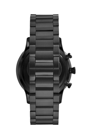 Montre à quartz en acier - Chronographe - Noir