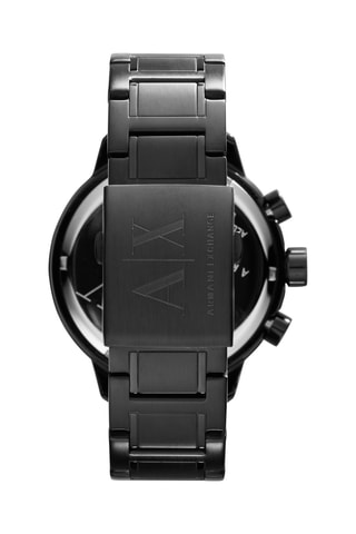 Montre à quartz en acier - Chronographe - Noir