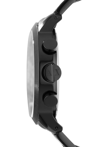 Montre à quartz en acier - Chronographe - Noir