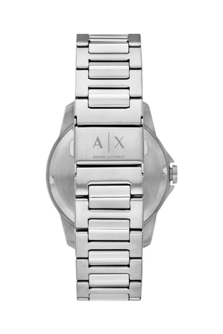 Montre à quartz en acier - Argenté et noir