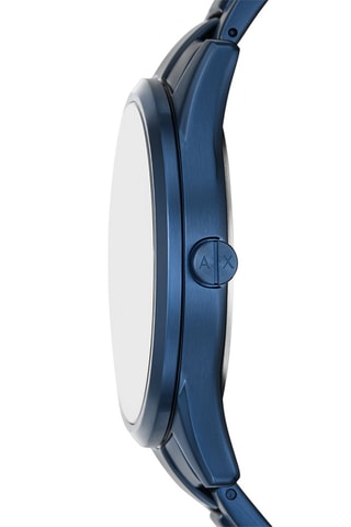 Montre à quartz en métal - Bleu