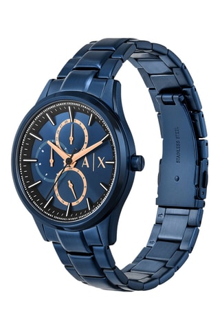 Montre à quartz en métal - Bleu