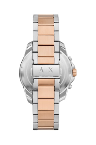 Montre à quartz en acier - Chronographe - Doré, argenté et noir
