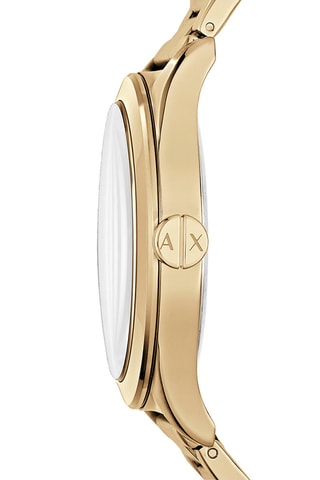 Montre à quartz en acier - Doré